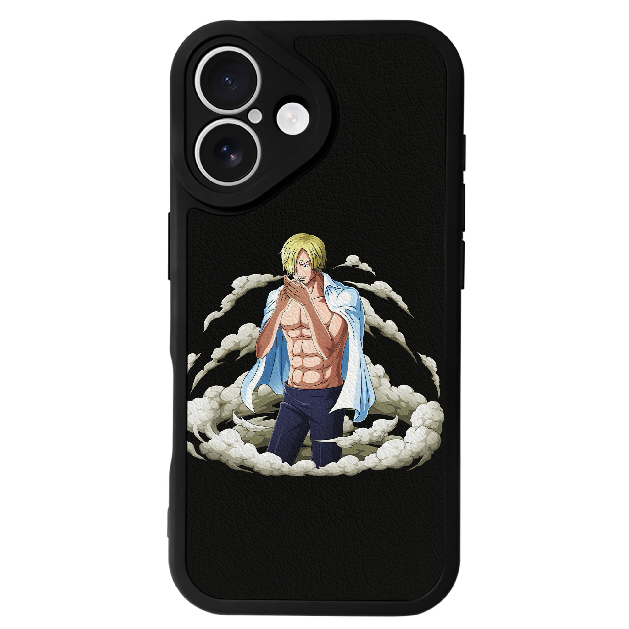 （画像用） ワンピース サンジ ONE PIECE Sanji 【iPhone 16シリーズ対応】シリコンスマホケース（レザー調） 材質：シリコン
